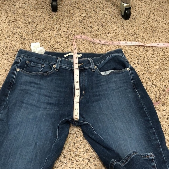 Levi’s Classic Straight Leg Jeans Size 6 Dark Blue High Waist - Picture 5 of 9